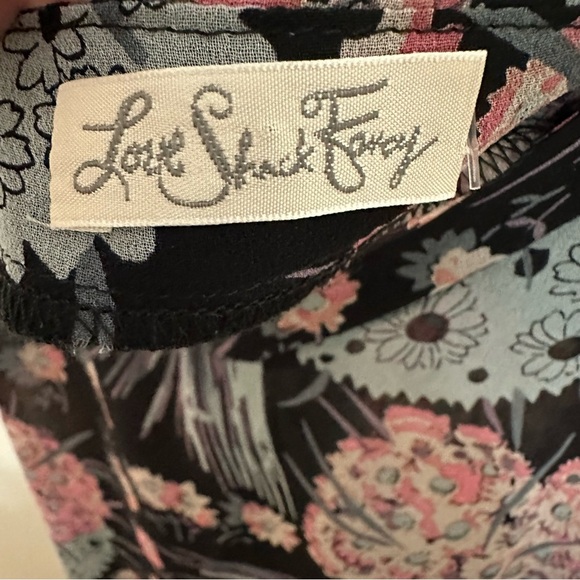 LoveShackFancy Silk Floral Spaghetti Strap Y2K Babydoll Top Size Small - Picture 8 of 10